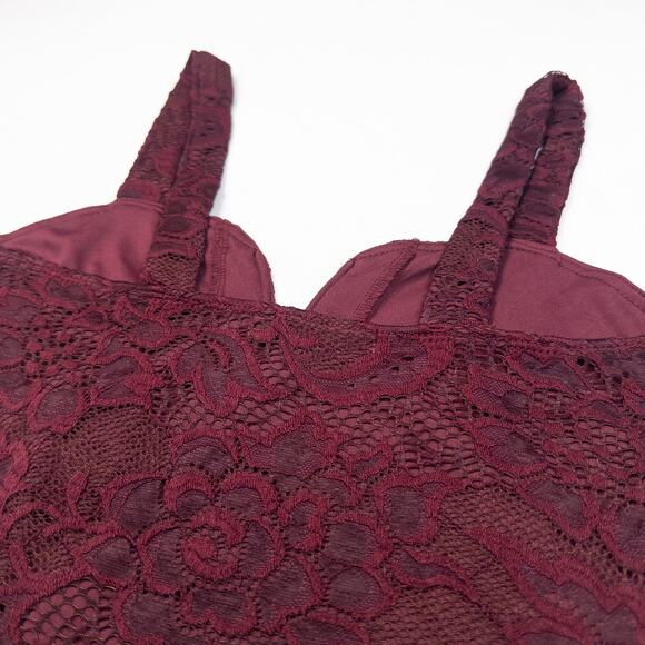 Vine and Valley Maroon Lace Bodysuit - Women's Medium - Picture 9 of 9